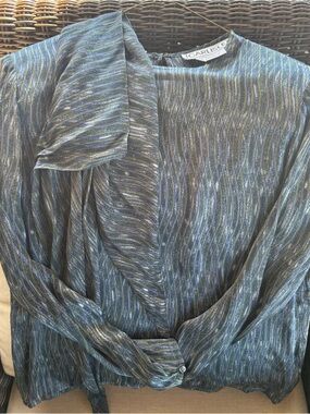 Carlisle Multi-Color Striped Silk Blouse